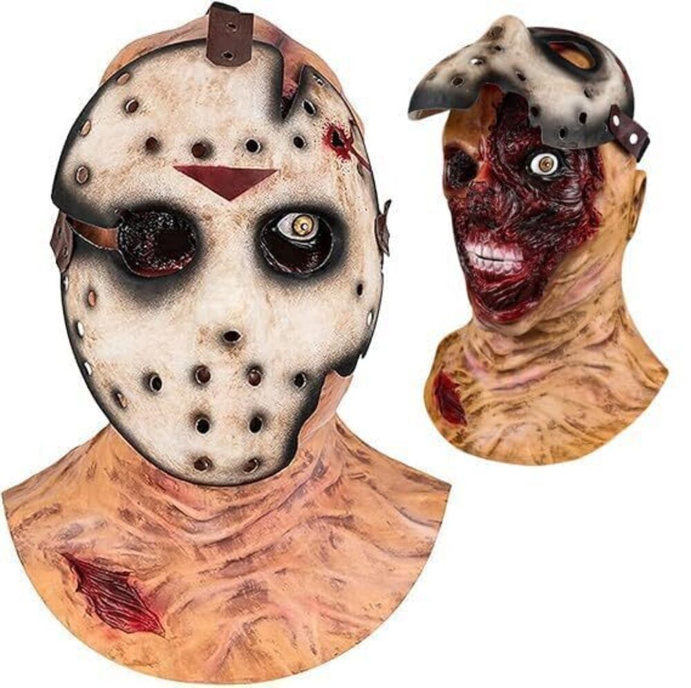 6973 Scary Mask Horror Killer Demon Double Layer Mask Halloween Creepy